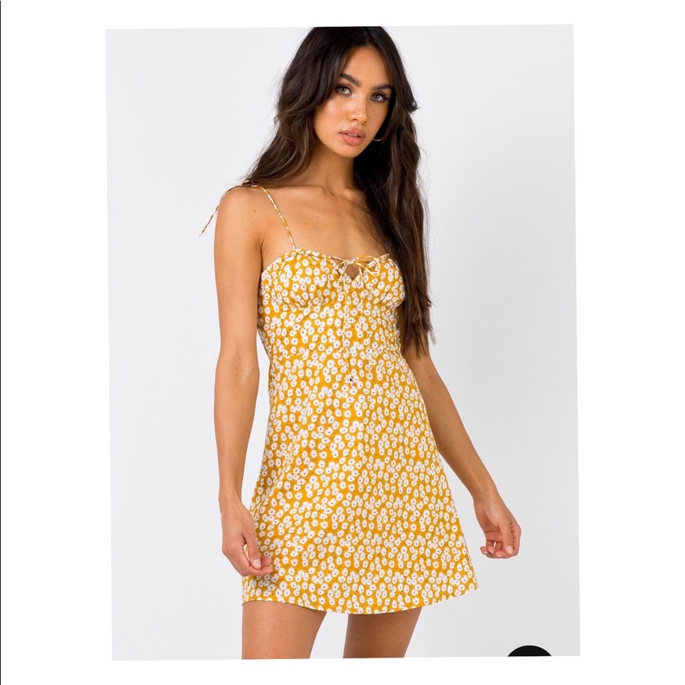 Rowi mini dress mustard